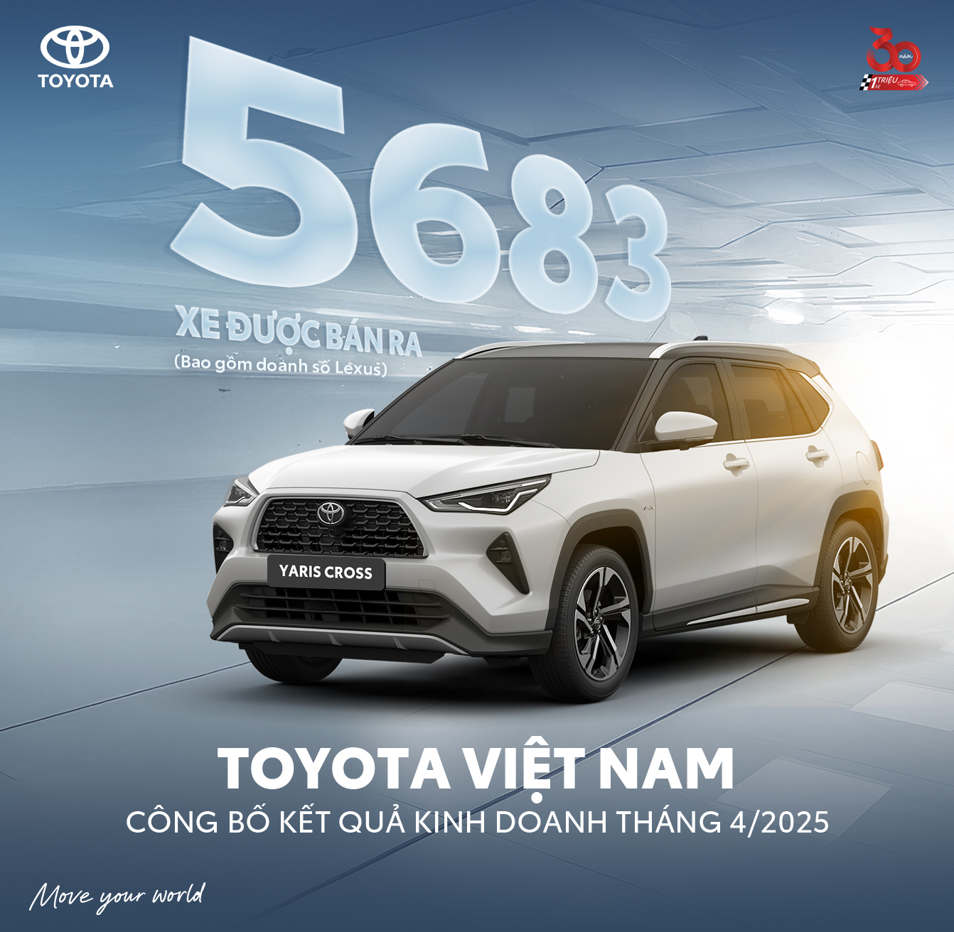 Toyota Việt Nam công bố doanh số bán hàng tháng 4/2025
